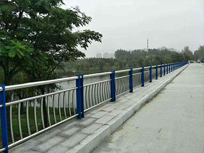 City bridge guardrail